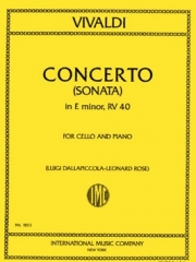 協奏曲・ホ短調 （アントニオ・ヴィヴァルディ）（チェロ+ピアノ）【Concerto in E minor (Sonata No. 5 from Six Sonatas, RV 4】