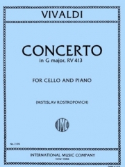 協奏曲・ト長調・RV 413（アントニオ・ヴィヴァルディ）（チェロ+ピアノ）【Concerto in G major, RV 413】