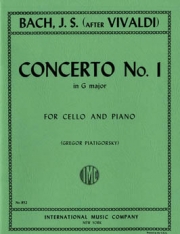協奏曲1番・ト長調（バッハ）（チェロ+ピアノ）【Concerto No. 1 in G major (after Vivaldi) 】