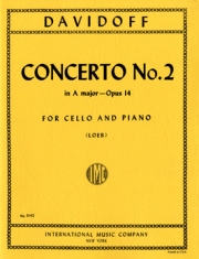 協奏曲2番・イ長調・Op.14（カール・ダヴィドフ） （チェロ+ピアノ）【Concerto No. 2 in A major, Opus 14】