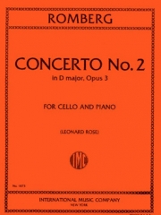 協奏曲2番・ニ長調・Op.3（ベルンハルト・ロンベルク） （チェロ+ピアノ）【Concerto No. 2 in D major, Opus 3】