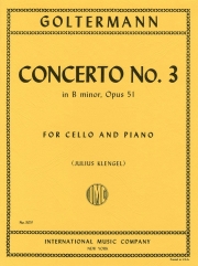 協奏曲3番・ロ短調・Op.51（ゲオルク・ゴルターマン） （チェロ+ピアノ）【Concerto No. 3 in B minor, Opus 51】