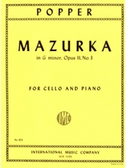 マズルカ・ト短調・Op.11・No.3（ダーヴィト・ポッパー） （チェロ+ピアノ）【Mazurka in G minor, Opus 11, No. 3】