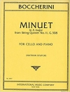 メヌエット・イ長調（ルイジ・ボッケリーニ）（チェロ+ピアノ）【Minuet in A major (from String Quintet No. 11, G. 308)】