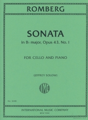 ソナタ・変ロ長調・Op.43・No.1（ベルンハルト・ロンベルク）（チェロ+ピアノ）【Sonata in B flat major, Op.43, No.1】