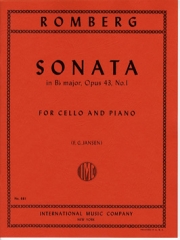 ソナタ・変ロ長調・Op.43・No.1（ベルンハルト・ロンベルク）（チェロ+ピアノ）【Sonata in B flat major, Opus 43, No. 1】