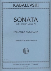 ソナタ・変ロ長調・Op.71（ドミトリー・カバレフスキー）（チェロ+ピアノ）【Sonata in B flat major, Opus 71】