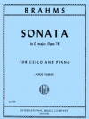 ソナタ・ニ長調・Op.78（ヨハネス・ブラームス）（チェロ+ピアノ）【Sonata in D major, Opus 78. Transcribed by Brahms】