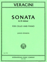 ソナタ・ニ短調（フランチェスコ・マリア・ヴェラチーニ）（チェロ+ピアノ）【Sonata in D minor】