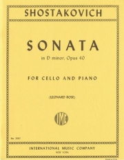 ソナタ・ニ短調・Op.40（ドミートリイ・ショスタコーヴィチ）（チェロ+ピアノ）【Sonata in D minor, Opus 40】