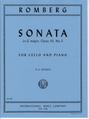 ソナタ・ト長調・Op.43・No.3（ベルンハルト・ロンベルク）（チェロ+ピアノ）【Sonata in G major, Opus 43, No. 3】