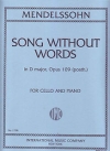 無言歌・ニ長調・Op.109（フェリックス・メンデルスゾーン）（チェロ+ピアノ）【Song Without Words in D major, Opus 109】