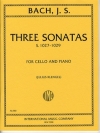 ３つのヴィオラ・ダ・ガンバ・ソナタ・S. 1027-1029（バッハ）（チェロ+ピアノ）【Three Viola da Gamba Sonatas, S. 1027-1029】