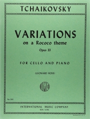 ロココの主題による変奏曲・Op.33（チャイコフスキー）（チェロ+ピアノ）【Variations on a Rococo Theme, Opus 33】