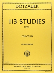 113の練習曲・Vol.1（フリードリヒ・ドッツァウアー）（チェロ）【113 Studies in Four Volumes - Volume I】