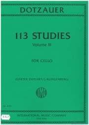 113の練習曲・Vol.3  (フリードリヒ・ドッツァウアー)（チェロ）【113 Studies, Volume III】