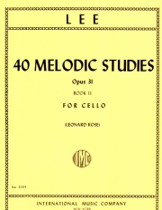 40のメロディック練習曲・Op.31・Vol.2（ゼバスティアン・リー）（チェロ）【40 Melodic Studies, Opus 31: Volume II】