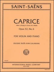 カプリース・Op.52（カミーユ・サン＝サーンス）（ヴァイオリン+ピアノ）【Caprice, Opus 52】