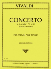 協奏曲・イ長調・RV 345 (Opus 9, No. 2)（アントニオ・ヴィヴァルディ）（ヴァイオリン+ピアノ）【Concerto in A major, RV 345 (Opus 9, No. 2)】
