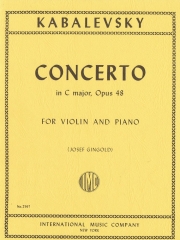 協奏曲・ハ長調・Op.48（ドミトリー・カバレフスキー）（ヴァイオリン+ピアノ）【Concerto in C major Opus 48】