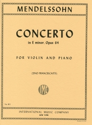 協奏曲・ホ短調 ・Op.64（フェリックス・メンデルスゾーン）（ヴァイオリン+ピアノ）【Concerto in E minor, Opus 64】