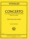 協奏曲・ト長調・RV 300 (Opus 9, No. 10)（アントニオ・ヴィヴァルディ）（ヴァイオリン+ピアノ）【Concerto in G major, RV 300 (Opus 9, No. 10)】