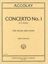協奏曲・No.1・イ短調（ジャン＝バティスト・アッコーライ）（ヴァイオリン+ピアノ）【Concerto No. 1 in A minor】