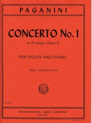 協奏曲・No.1・ニ長調・Op.6（ニコロ・パガニーニ）（ヴァイオリン+ピアノ）【Concerto No. 1 in D major, Opus 6 with Cadenzas by FRANCES】