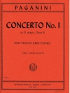 協奏曲・No.1・ニ長調・Op.6（ニコロ・パガニーニ）（ヴァイオリン+ピアノ）【Concerto No. 1 in D major, Opus 6 with Cadenzas by FRANCES】