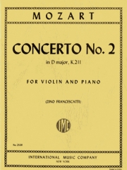 協奏曲・No.2・ニ長調・K. 211（モーツァルト）（ヴァイオリン+ピアノ）【Concerto No. 2 in D major, K. 211 with Cadenzas by ZINO FR】
