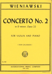 協奏曲・No.2・ニ短調・Op.22（ヘンリク・ヴィエニャフスキ）（ヴァイオリン+ピアノ）【Concerto No. 2 in D minor, Opus 22】