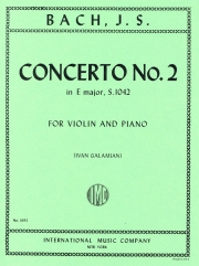協奏曲・No.2・ホ長調・S. 1042（バッハ）（ヴァイオリン+ピアノ）【Concerto No. 2 in E major, S. 1042】