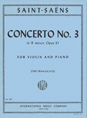 協奏曲・No.3・ロ短調・Op.61（カミーユ・サン＝サーンス）（ヴァイオリン+ピアノ）【Concerto No. 3 in B minor, Opus 61】