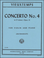 協奏曲・No.4・ニ短調・Op.31（アンリ・ヴュータン）（ヴァイオリン+ピアノ）【Concerto No. 4 in D minor, Opus 31】