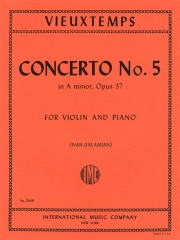 協奏曲・No.5・イ短調・Op.37（アンリ・ヴュータン）（ヴァイオリン+ピアノ）【Concerto No. 5 in A minor, Opus 37】