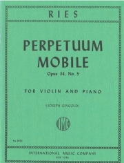 常動曲・Op.34・No.5（フランツ・リース）（ヴァイオリン+ピアノ）【Perpetuum Mobile, Opus 34, No. 5】
