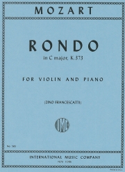 ロンド・ハ長調・K. 373（モーツァルト）（ヴァイオリン+ピアノ）【Rondo in C major K.373(for Violin)】