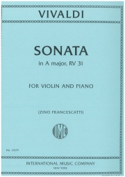 ソナタ・イ長調・RV 31 (Opus 2, No. 2)（アントニオ・ヴィヴァルディ）（ヴァイオリン+ピアノ）【Sonata in A major, RV 31 (Opus 2, No. 2)】