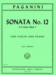ソナタ・No.12・ホ短調・Op.3（ニコロ・パガニーニ）（ヴァイオリン+ピアノ）【Sonata No. 12 in E minor, Opus 3】