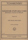 なつかしい土地の想い出・Op.42（チャイコフスキー）（ヴァイオリン+ピアノ）【Souvenir D'un Lieu Cher, Opus 42 (Three Pieces: Meditation】