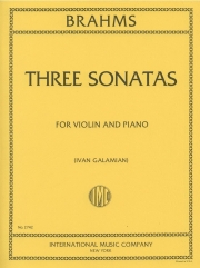 3つのソナタ Op.78, 100, 108（ヨハネス・ブラームス）（ヴァイオリン+ピアノ）【Three Sonatas, Opus 78, 100, 108】