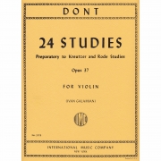 24の練習曲・Op.37（ヤーコプ・ドント）（ヴァイオリン）【24 Studies, Opus 37 (Preparatory to Kreutzer and Rode Stud】