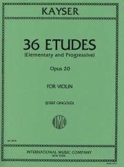 36の練習曲・Op.20（ハインリヒ・エルンスト・カイザー）（ヴァイオリン）【36 Studies, Opus 20】