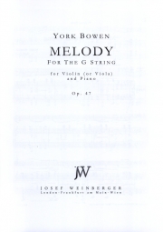 G線上のメロディ（ヨーク・ボウエン）（ヴィオラ+ピアノ）【Melody on the G String】