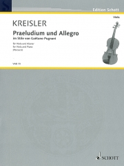 プニャーニの様式による前奏曲とアレグロ（フリッツ・クライスラー）（ヴィオラ+ピアノ）【Praeludium und Allegro・in the Style of Gaëtano Pugnani】