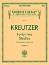 42の練習曲（ロドルフ・クロイツェル）（ヴィオラ）【42 Studies Transcribed for the Viola】