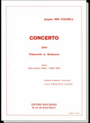 チェロとオーケストラの為の協奏曲（ホアキン・ニン＝クルメル）（チェロ+ピアノ）【Concerto for Violoncello and Orchestra】