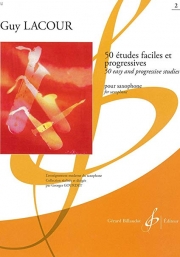 50のやさしい斬新的な練習曲・第2巻（ギイ・ラクール）（アルトサックス）【50 Etufrd Faciles Et Progressives No.2】