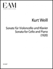 チェロとピアノの為のソナタ(1920)（クルト・ヴァイル）（チェロ+ピアノ）【Sonata for Cello and Piano(1920)】