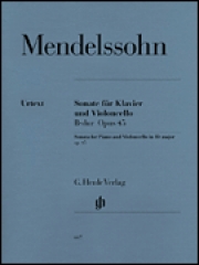 チェロとピアノの為のソナタ・変ロ長調・Op.45（フェリックス・メンデルスゾーン）（チェロ+ピアノ）【Sonata for Piano and Violoncello B Flat Major Op. 45】
